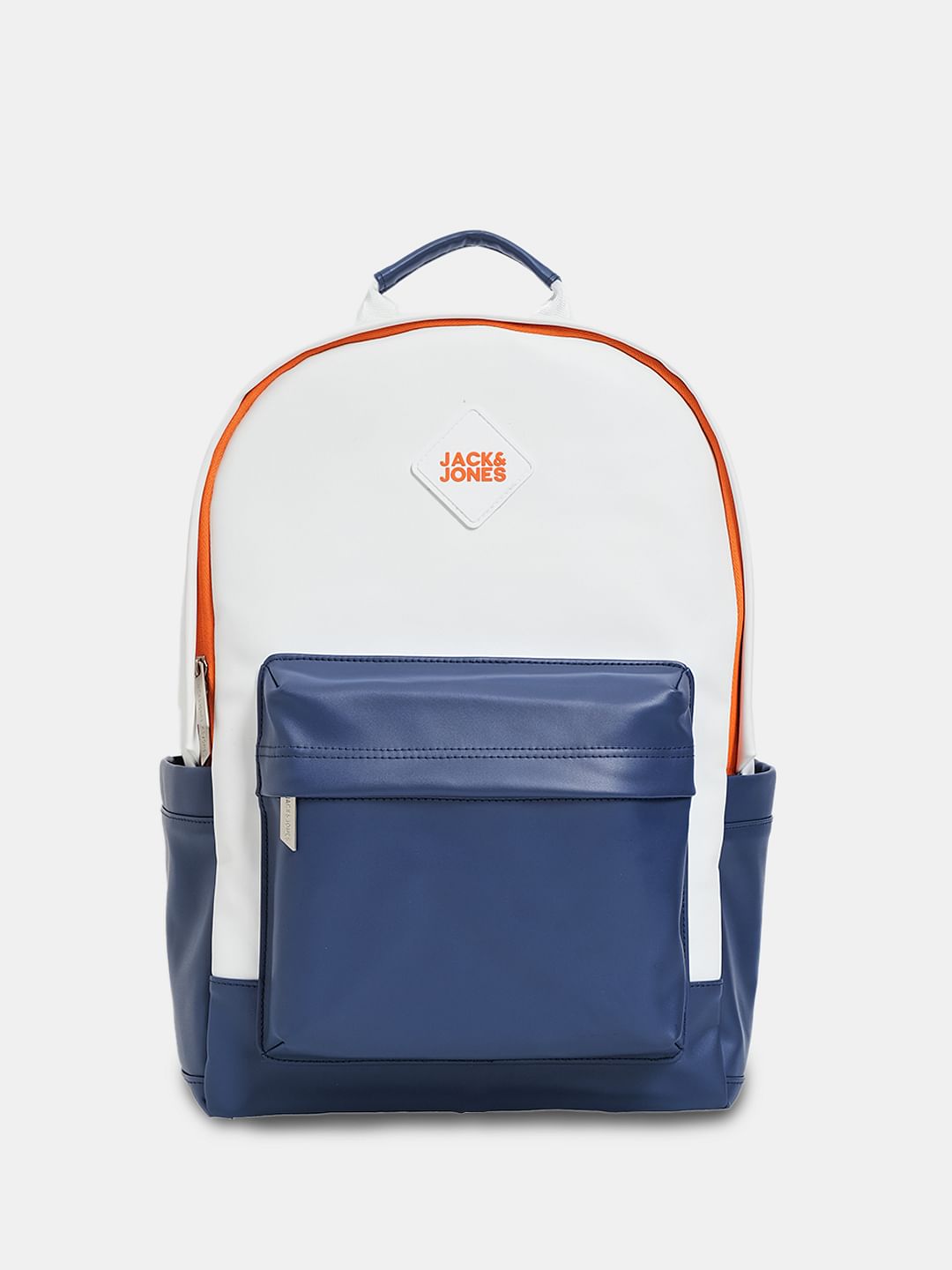 White Colourblocked Backpack - ONE