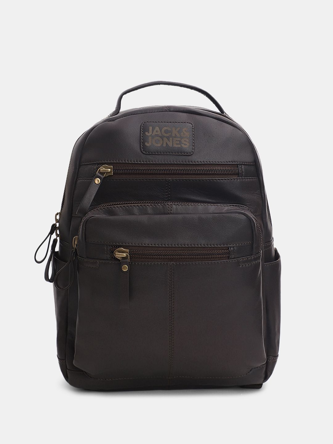 Dark Brown Leather Backpack - ONE