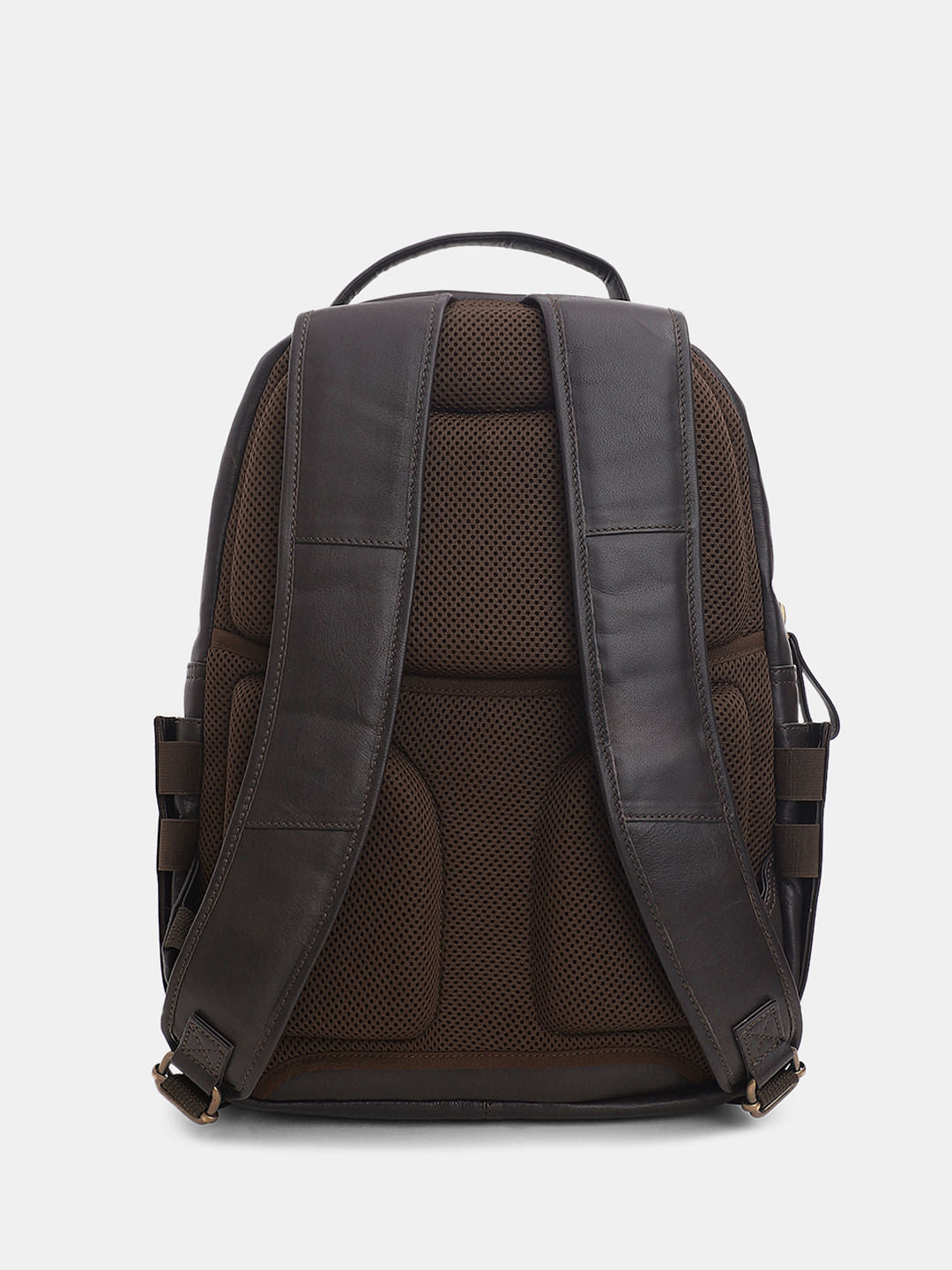 Dark Brown Leather Backpack