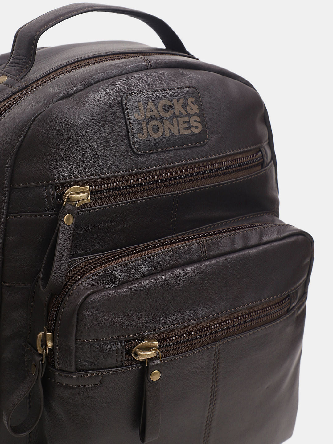 Dark Brown Leather Backpack