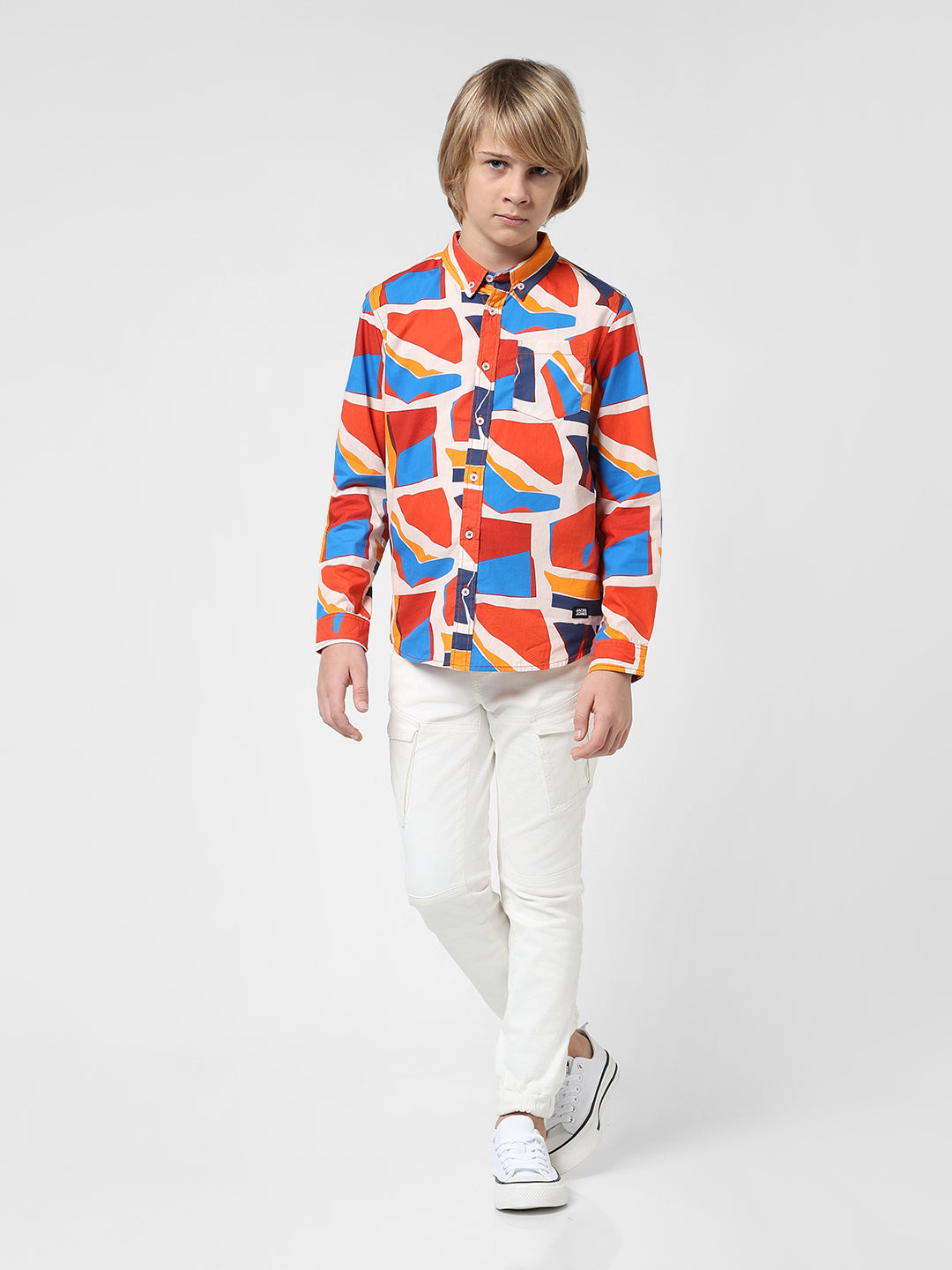 JUNIORS Regular Fit All-Over Print Shirts