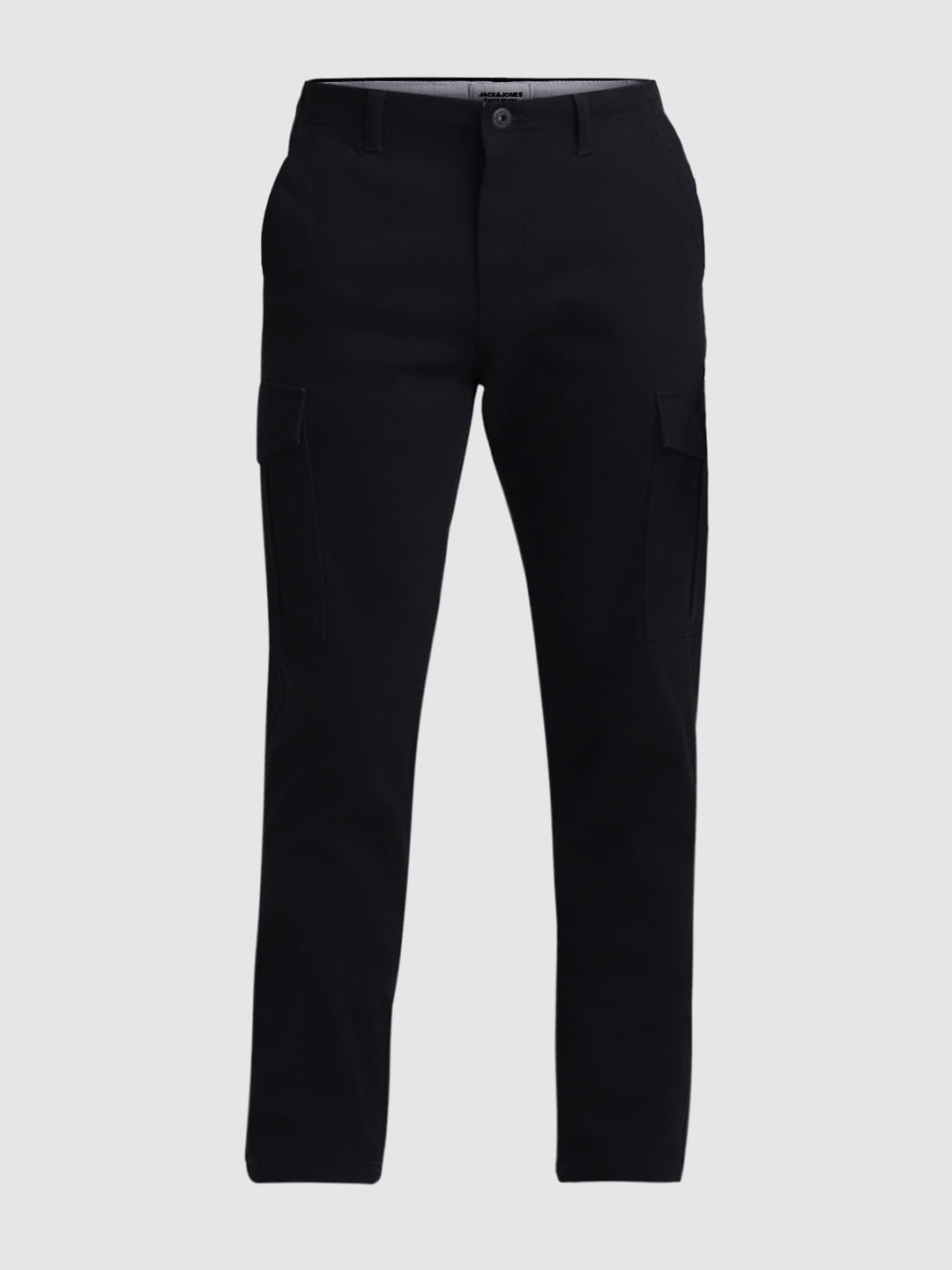 Black Mid Rise Slim Fit Pants