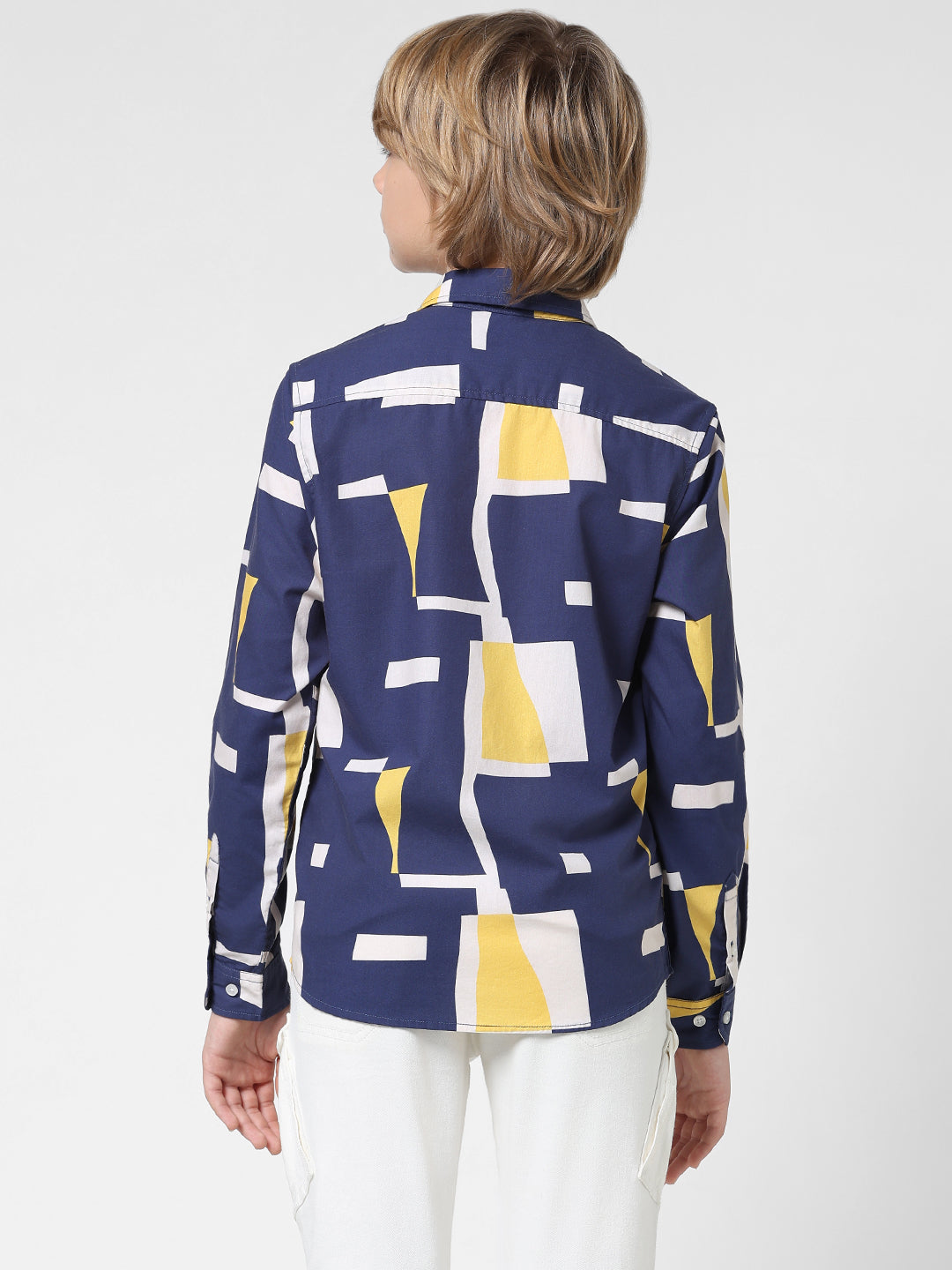 Boys Abstract Print Cotton Shirt