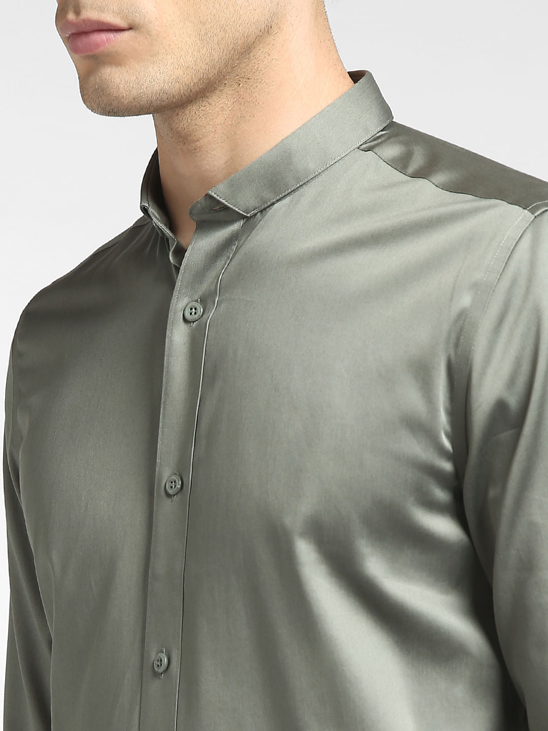 Light Grey Full Sleeves Shirt