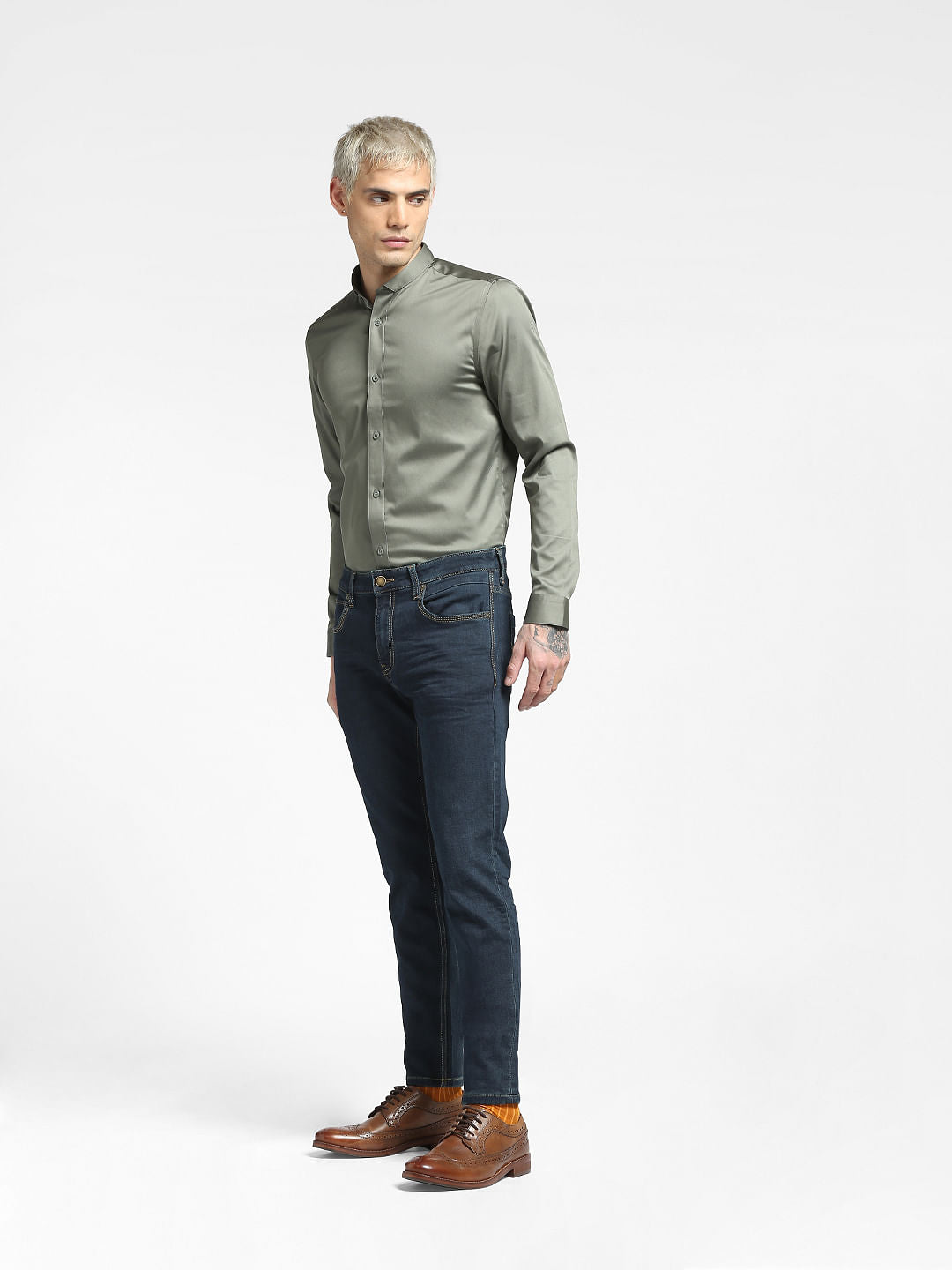 Light Grey Full Sleeves Shirt