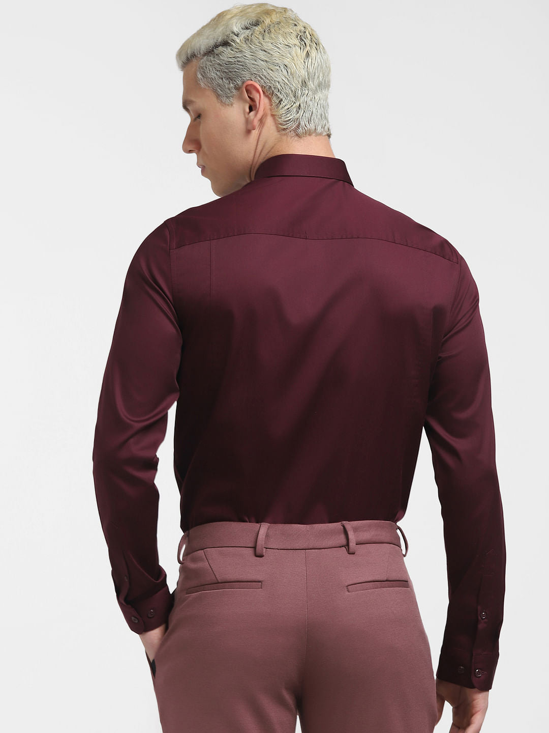 Burgundy Full Sleeves Shirt