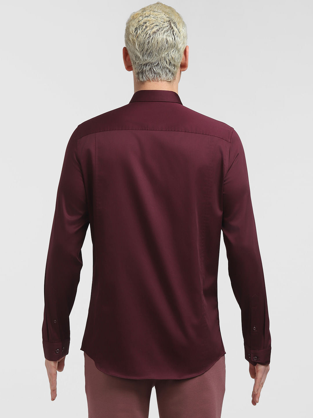 Burgundy Full Sleeves Shirt