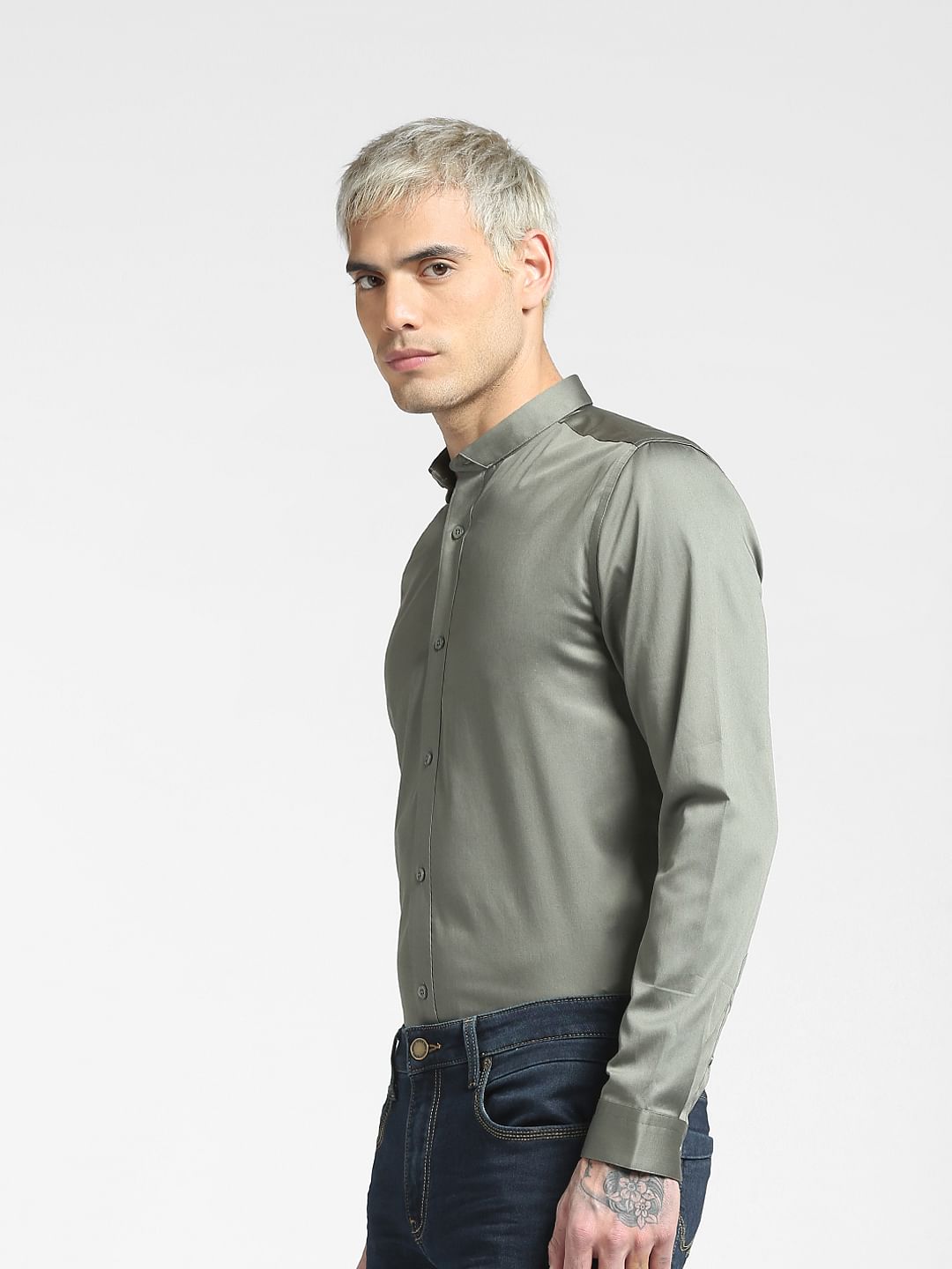 Grey Full Sleeves Shirt
