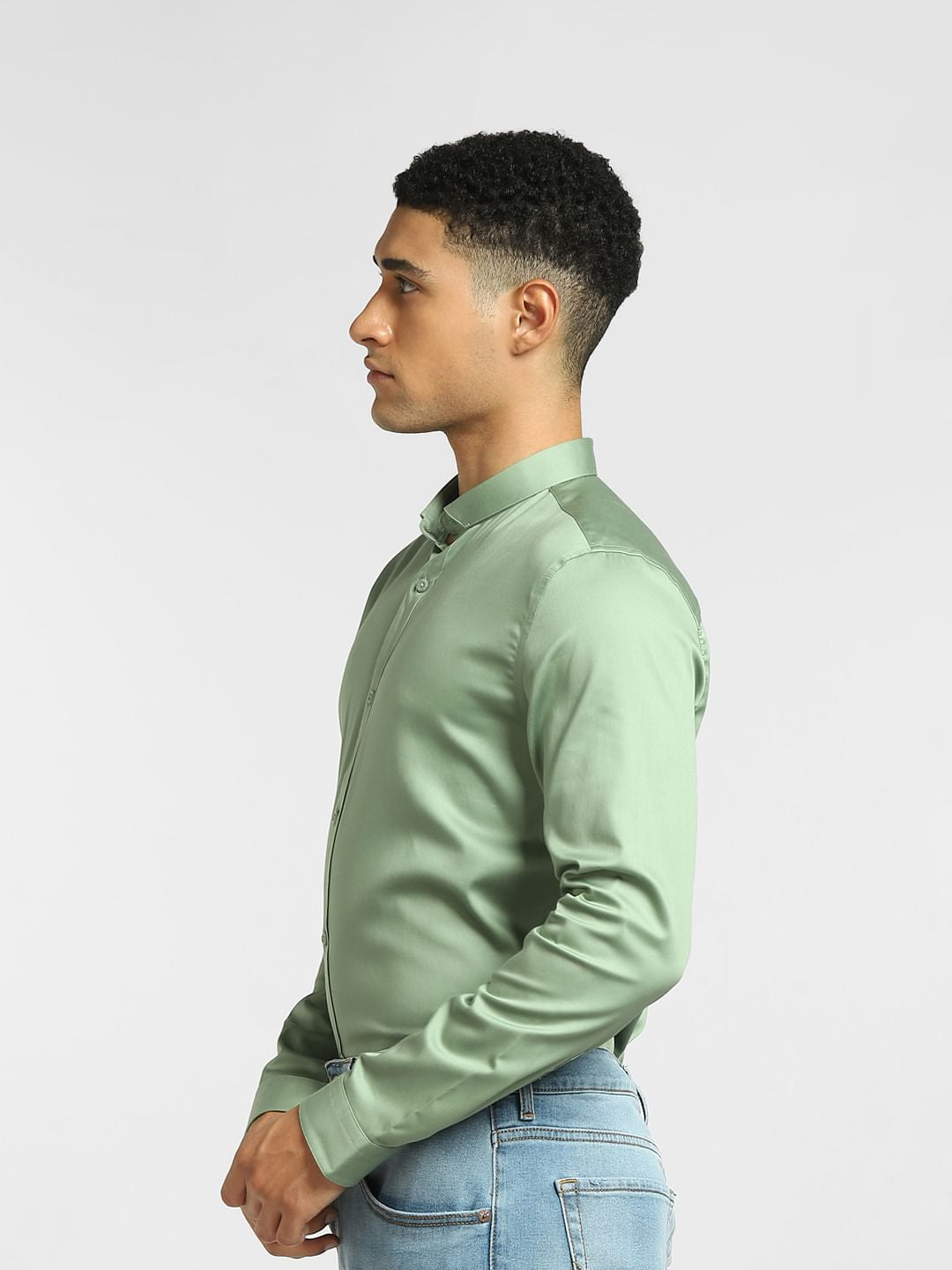 Light Green Full Sleeves Shirt