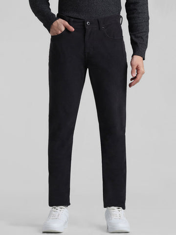 Grey Mid Rise Corduroy Pants