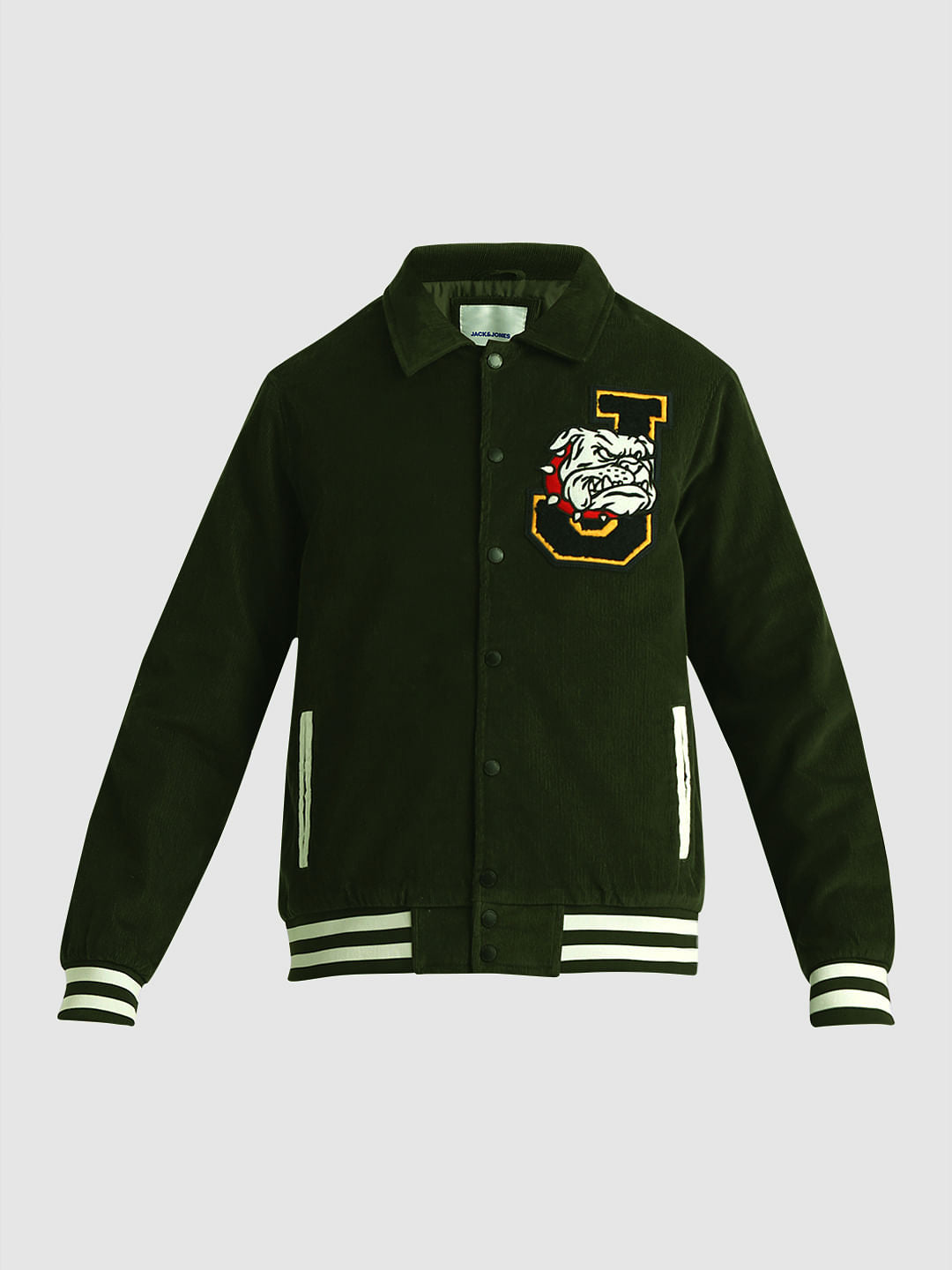 Green Applique Doggo Print Jacket