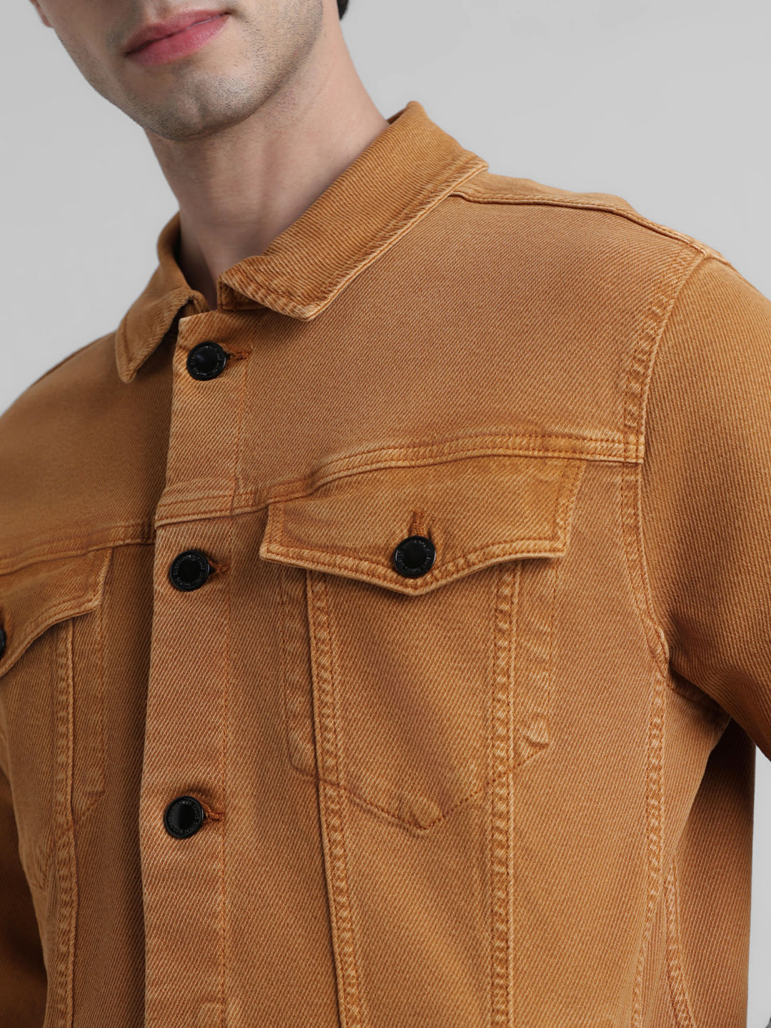 URBAN RACERS by JACK&JONES Dark Brown Over-Dyed Casual Jacket