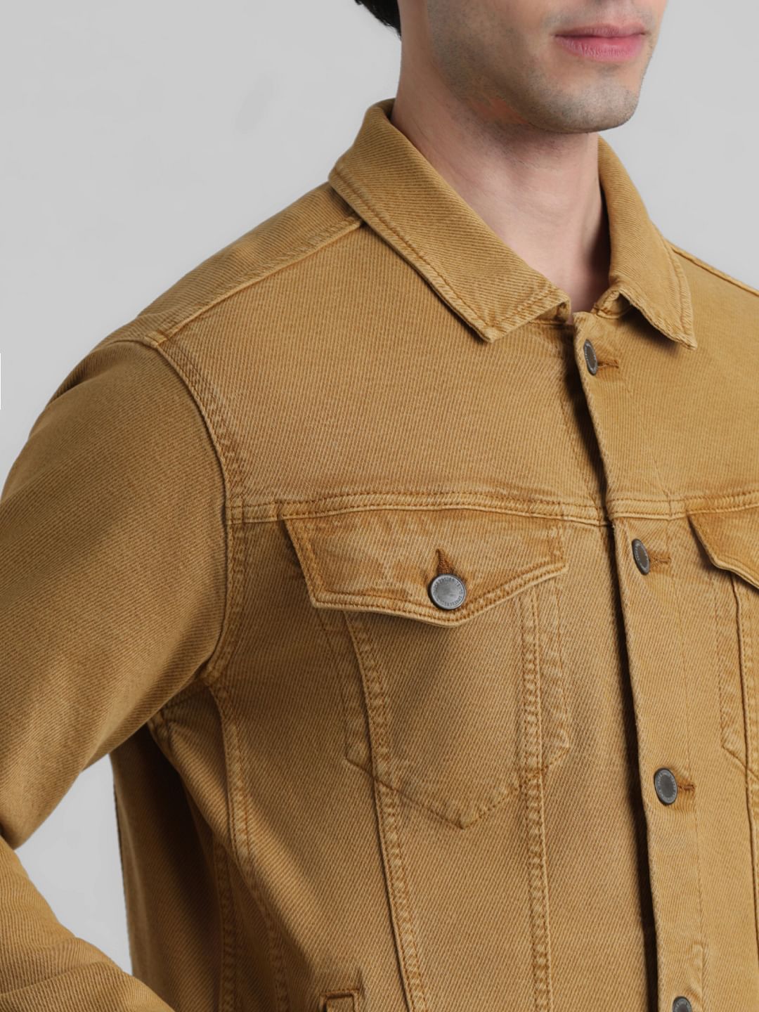 URBAN RACERS by JACK&JONES Light Brown Over-Dyed Casual Jacket
