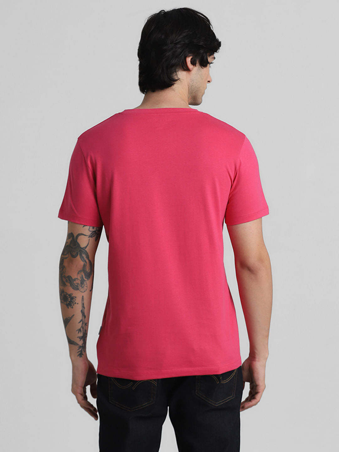 URBAN RACERS by JACK&JONES RED APPLIQUE TEXT CREW NECK T-SHIRT