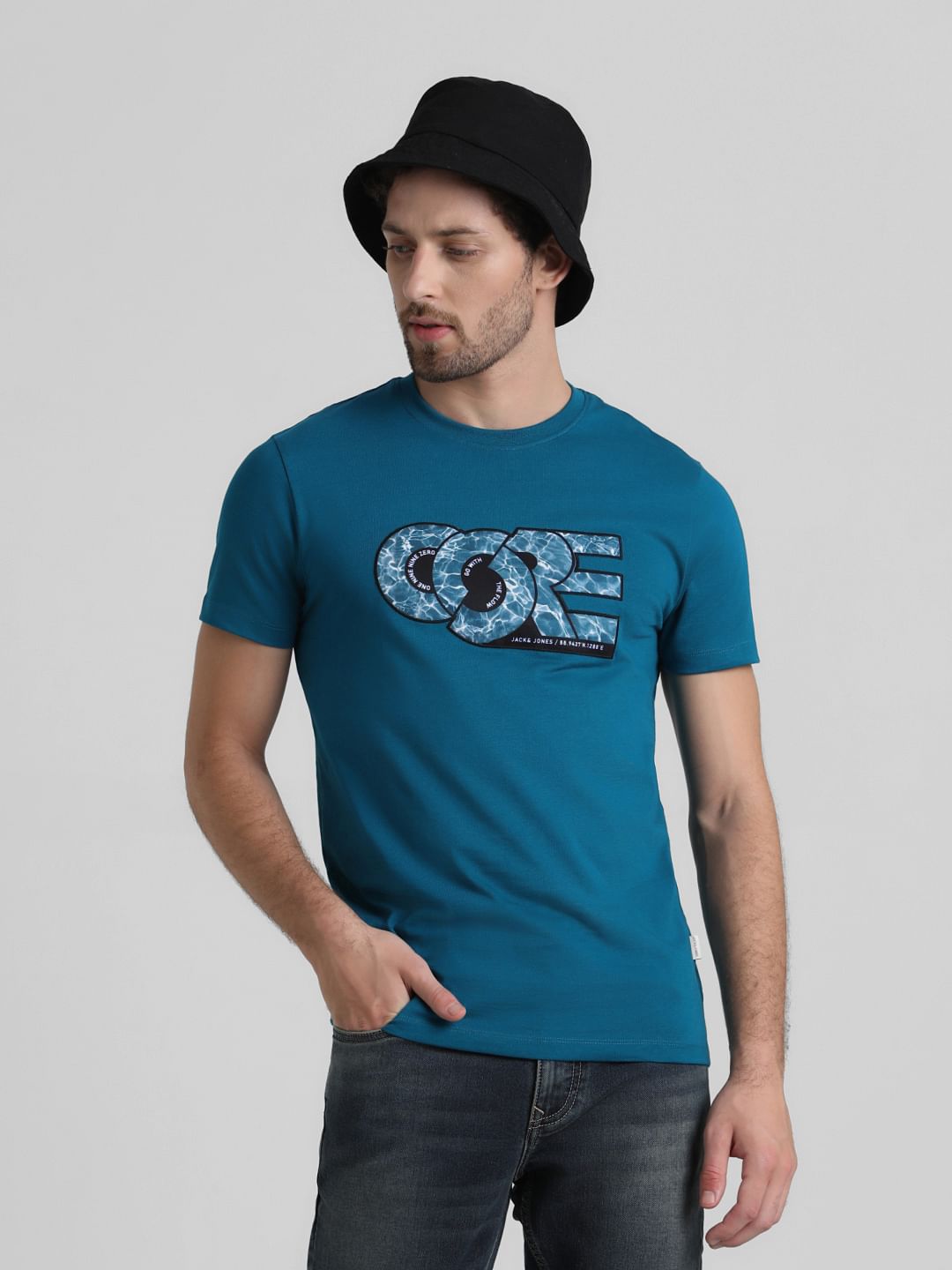 Core Blue Crew Neck T-shirt - S
