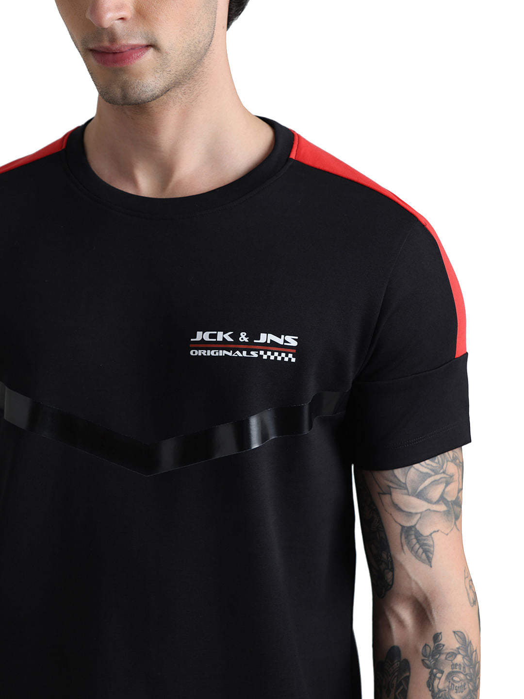 URBAN RACERS by Jack & Jones Black Crew Neck T-shirt