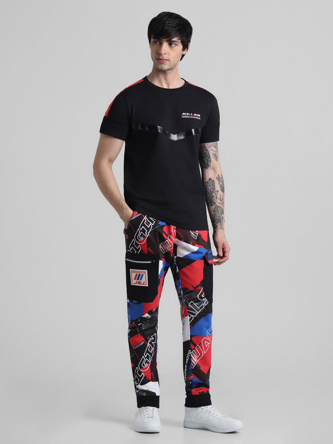 URBAN RACERS by Jack & Jones Black Crew Neck T-shirt