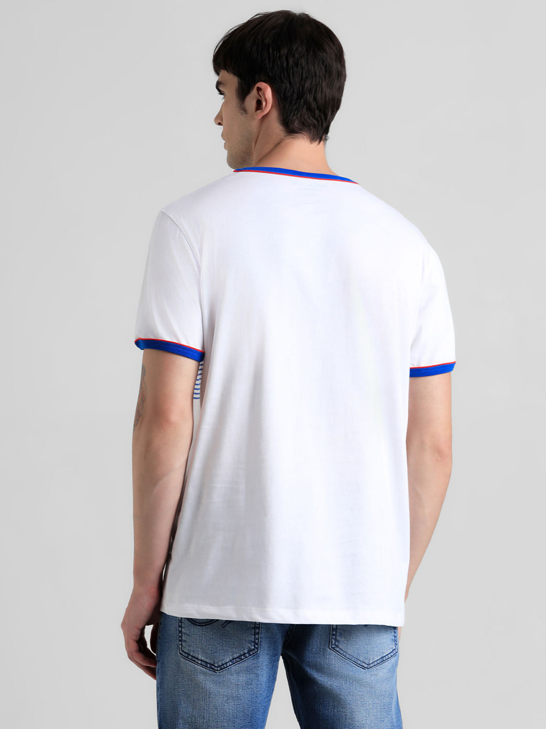 URBAN RACERS by JACK&JONES WHITE STRIPED T-SHIRT
