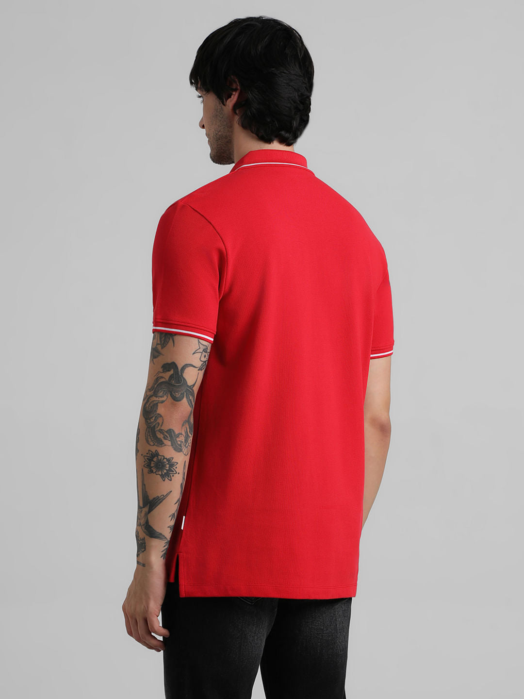 URBAN RACERS by JACK&JONES RED RACER BATCH POLO T-SHIRT
