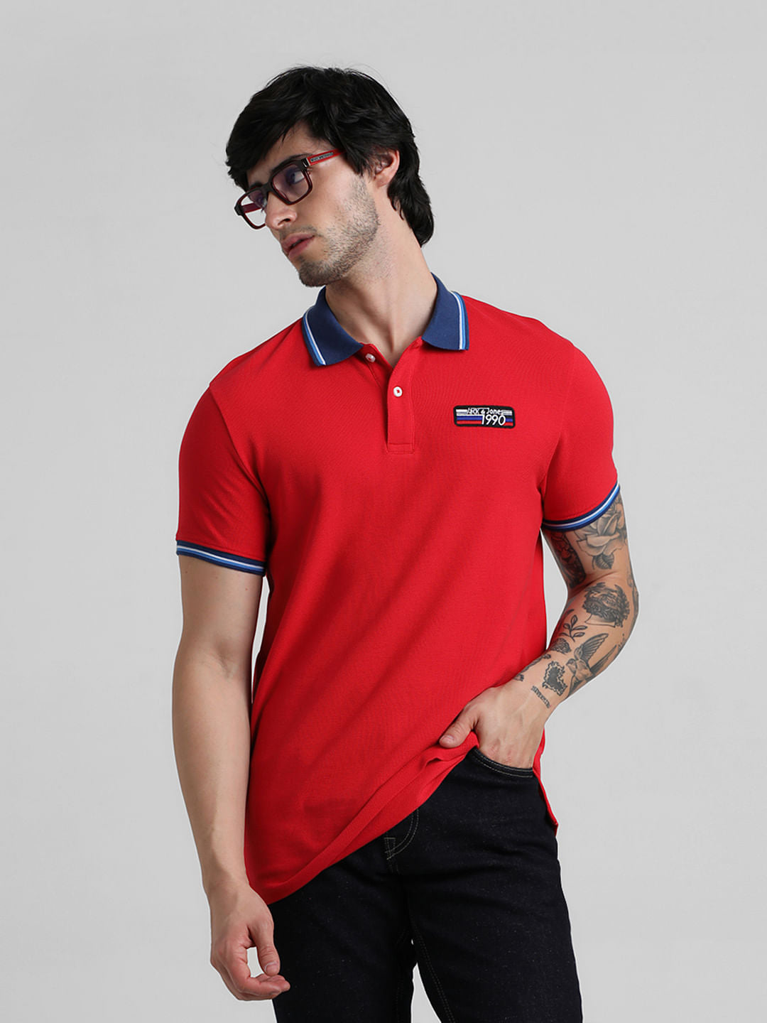 URBAN RACERS by JACK&JONES RED MOTORSPORT POLO T-SHIRT - S
