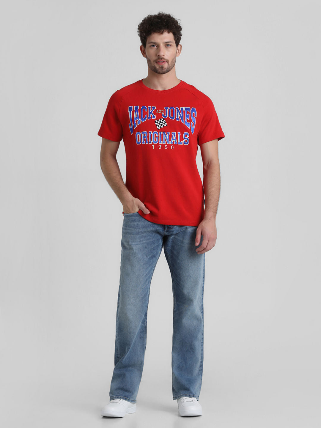 Originals Red Logo Print T-shirt