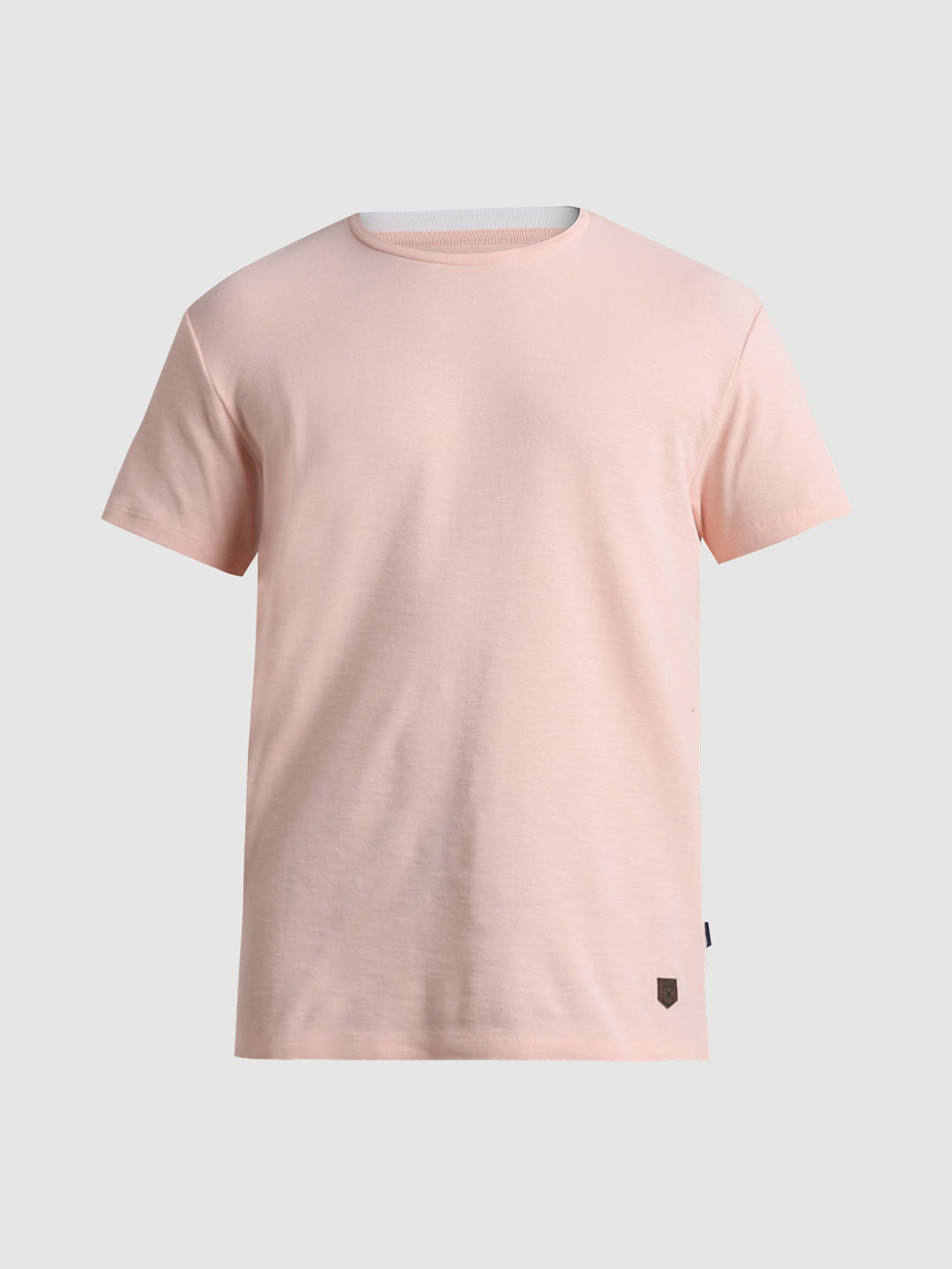 Pink Knitted Crew Neck T-shirt