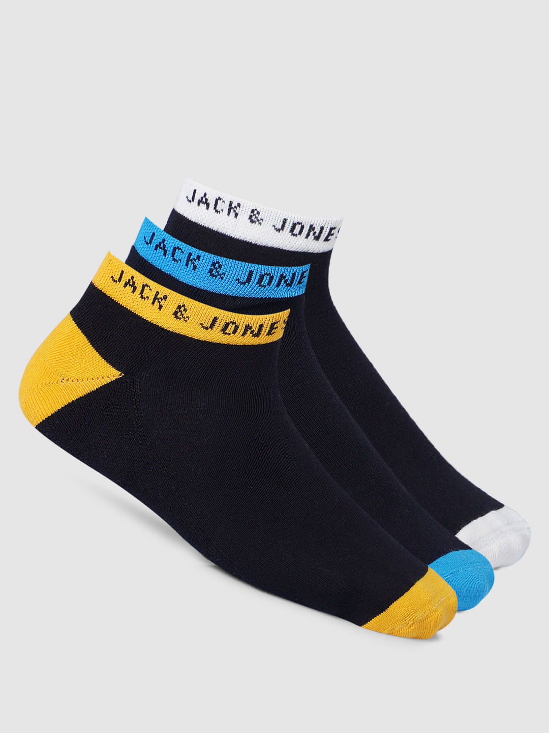 Pack Of 3 Black Terry Ankle Length Socks