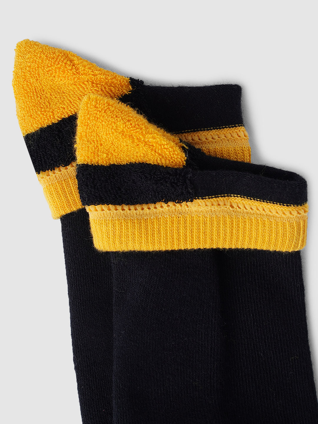 Pack Of 3 Black Terry Ankle Length Socks