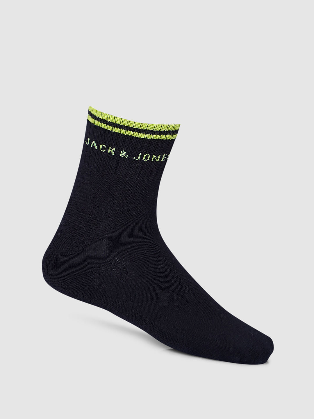 Pack Of 3 Blue Terry Mid Length Socks