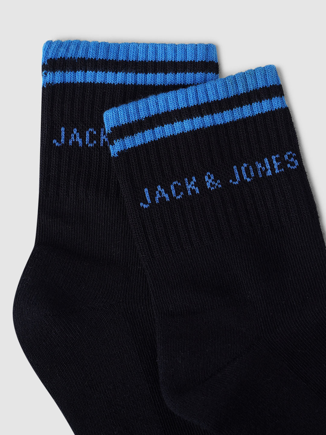 Pack Of 3 Blue Terry Mid Length Socks