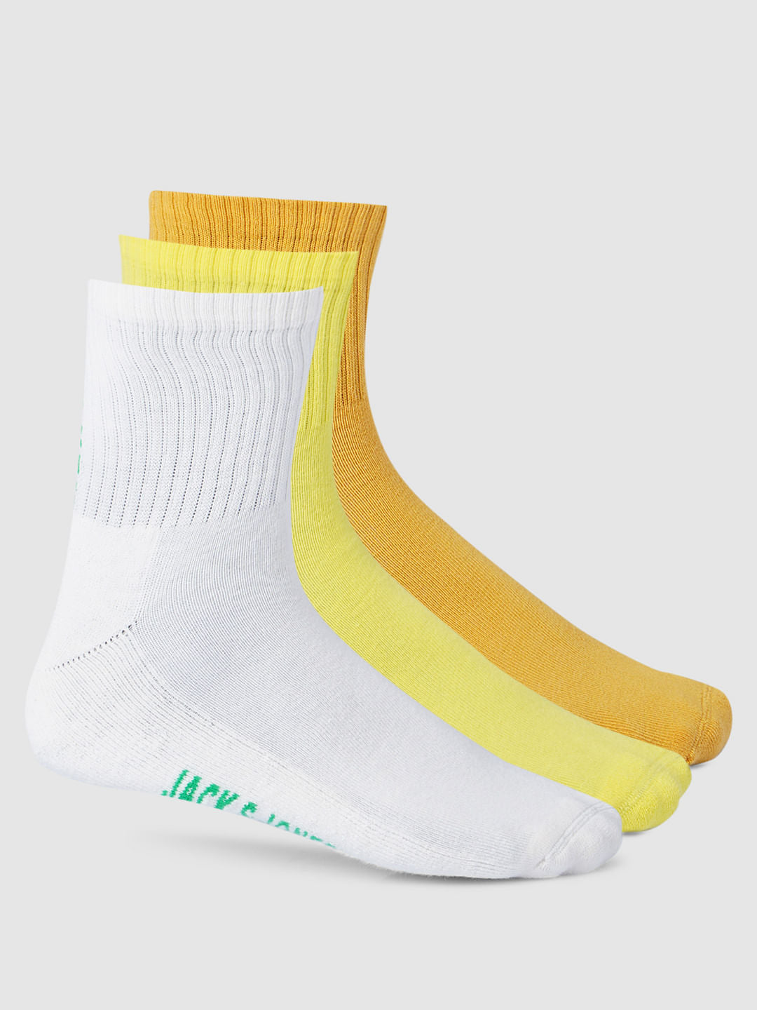 Pack Of 3 Terry Mid Length Socks