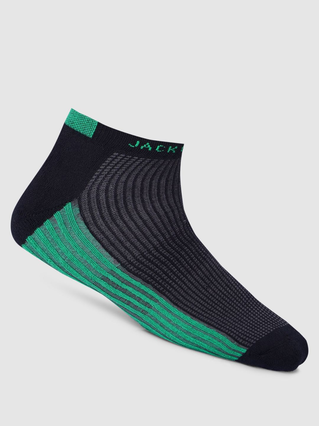 Pack Of 3 Colourblocked Terry Ankle Length Socks