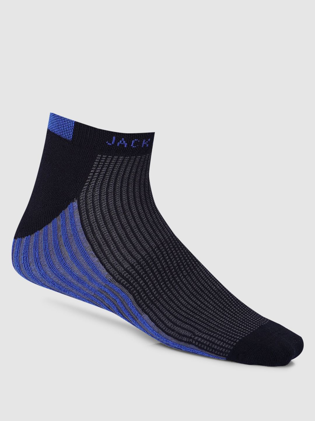 Pack Of 3 Colourblocked Terry Ankle Length Socks