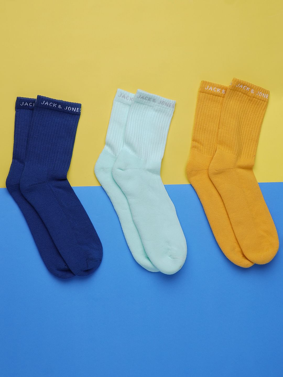 Pack Of 3 Terry Mid Length Socks - ONE