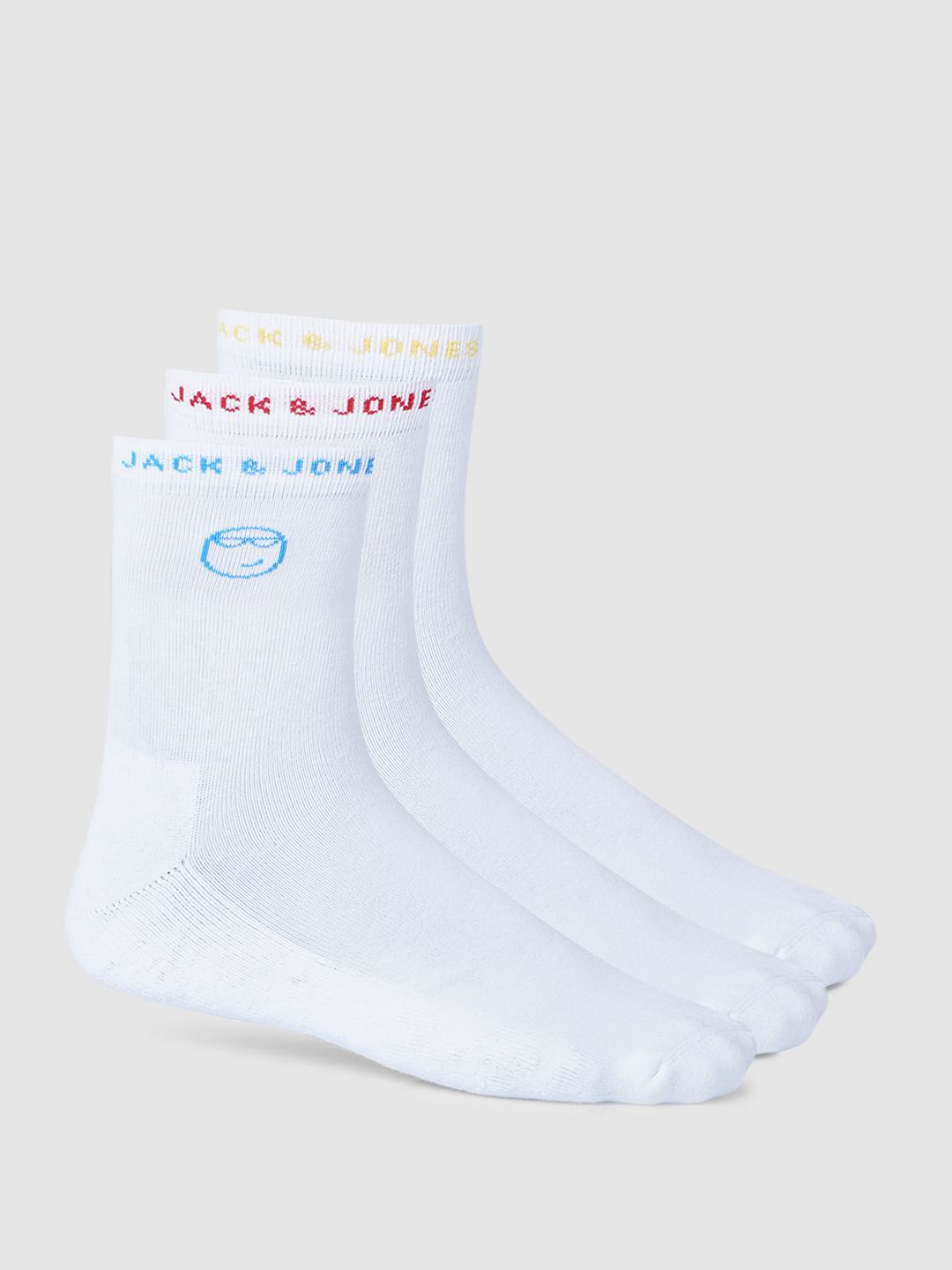 Pack Of 3 White Terry Mid Length Socks