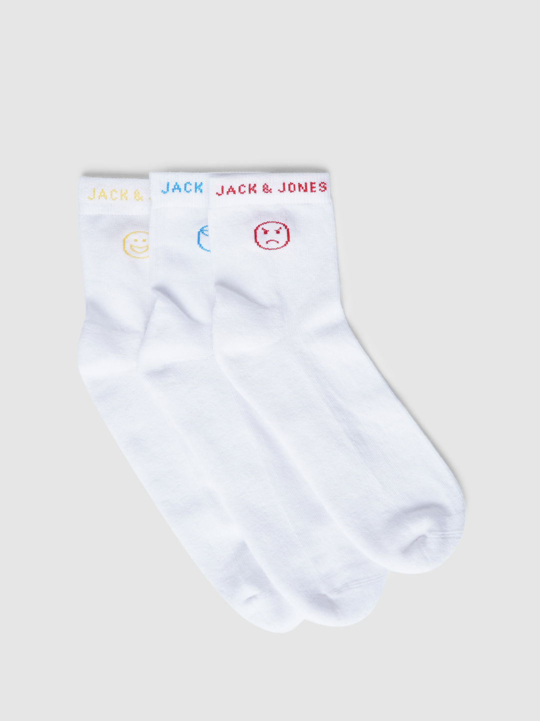Pack Of 3 White Terry Mid Length Socks
