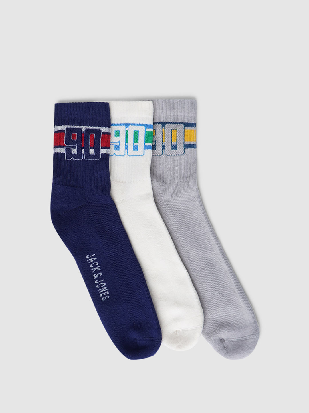 Pack Of 3 Terry Mid Length Socks