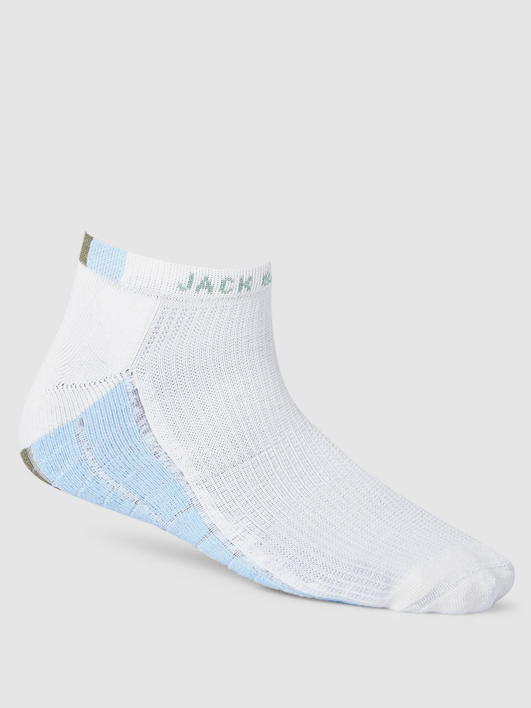 Pack Of 3 Colourblocked Terry Ankle Length Socks