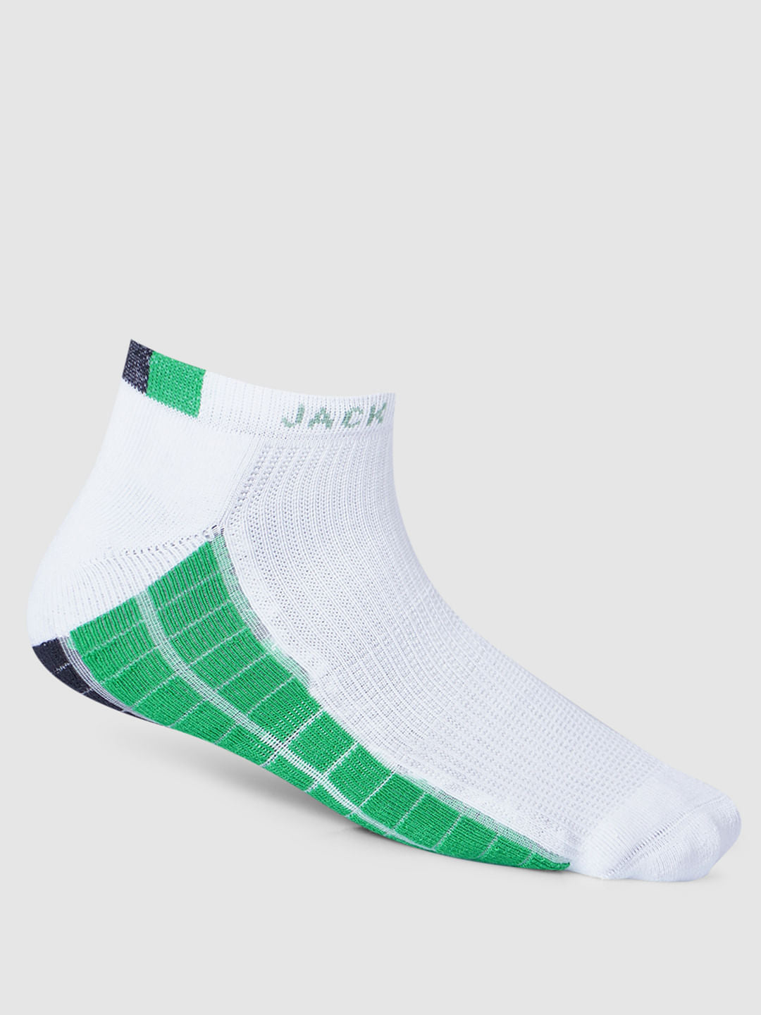 Pack Of 3 Colourblocked Terry Ankle Length Socks