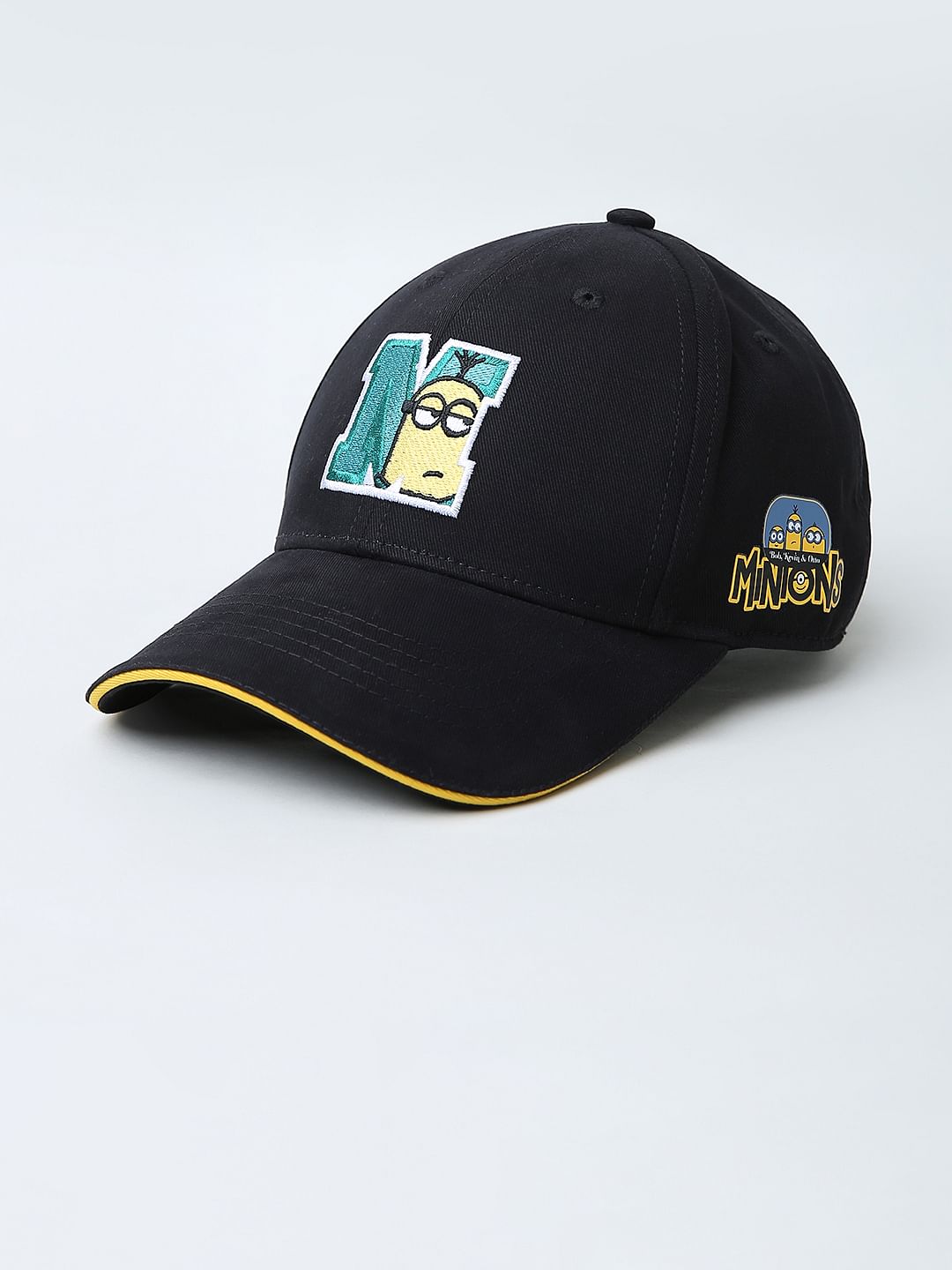 X Minions Black Embroidered Cap