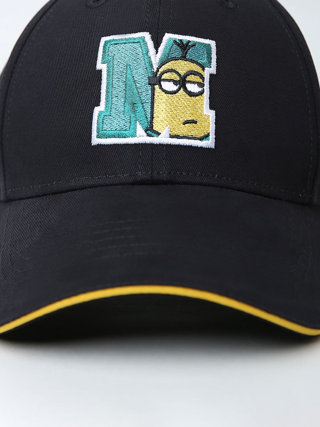 X Minions Black Embroidered Cap
