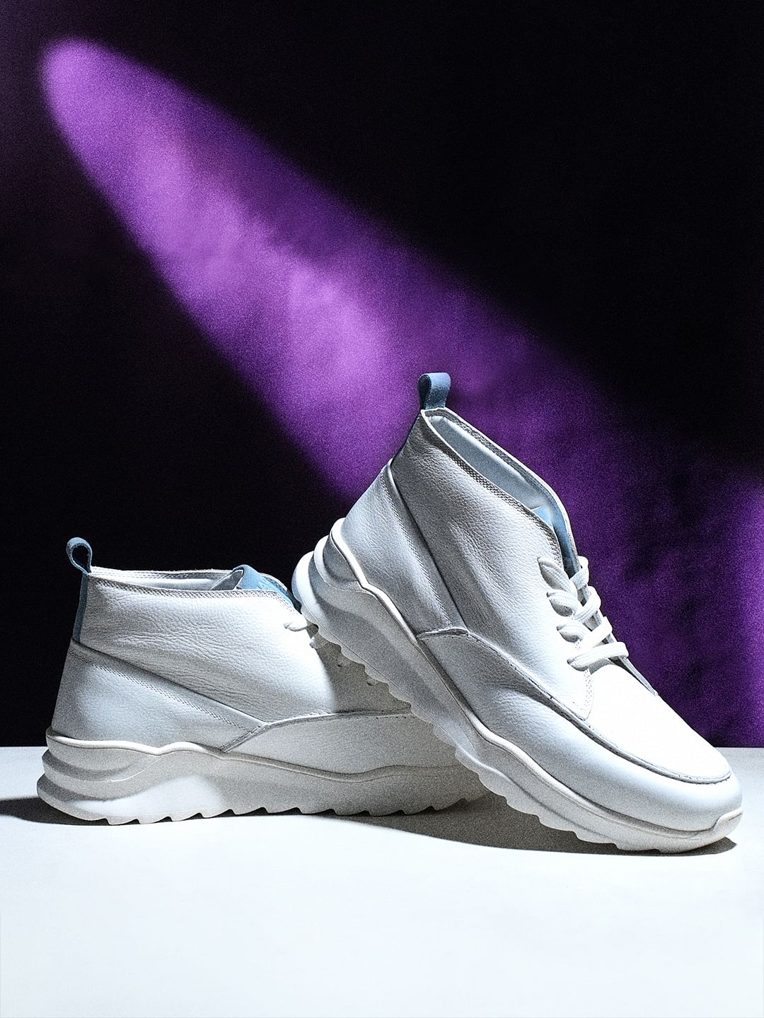 White Leather Summer Boots - 40