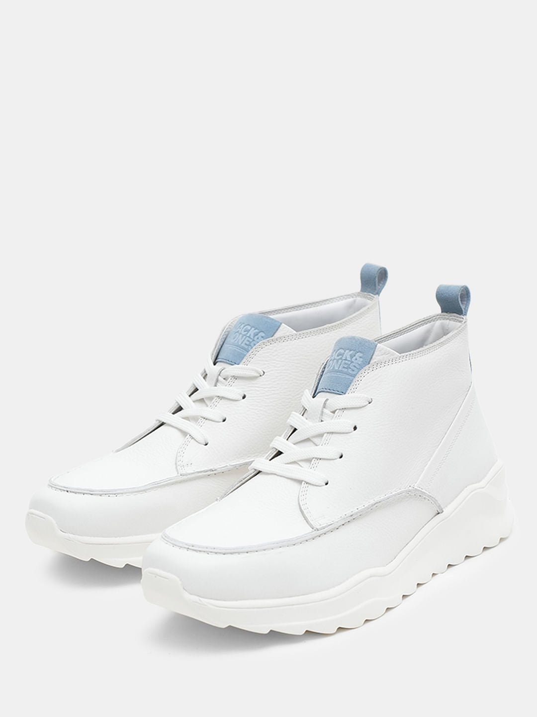 White Leather Summer Boots