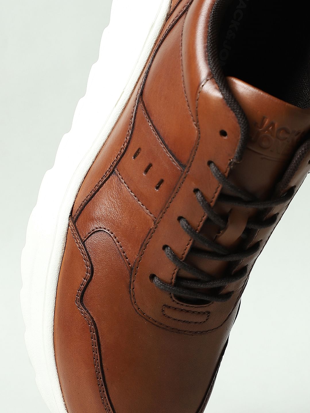 Brown Premium Leather Sneakers