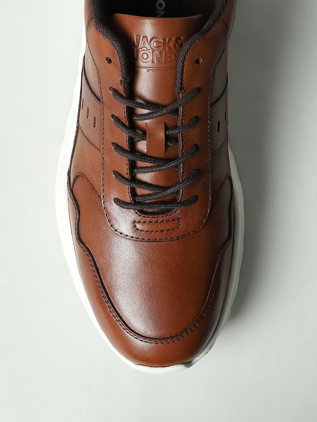 Brown Premium Leather Sneakers