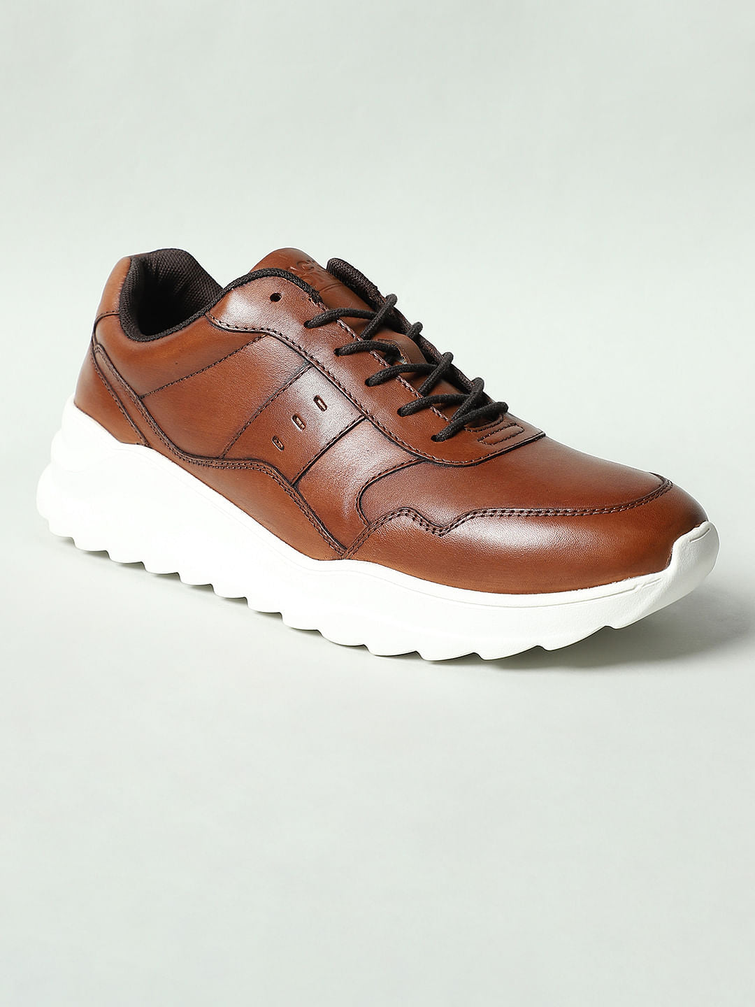 Brown Premium Leather Sneakers