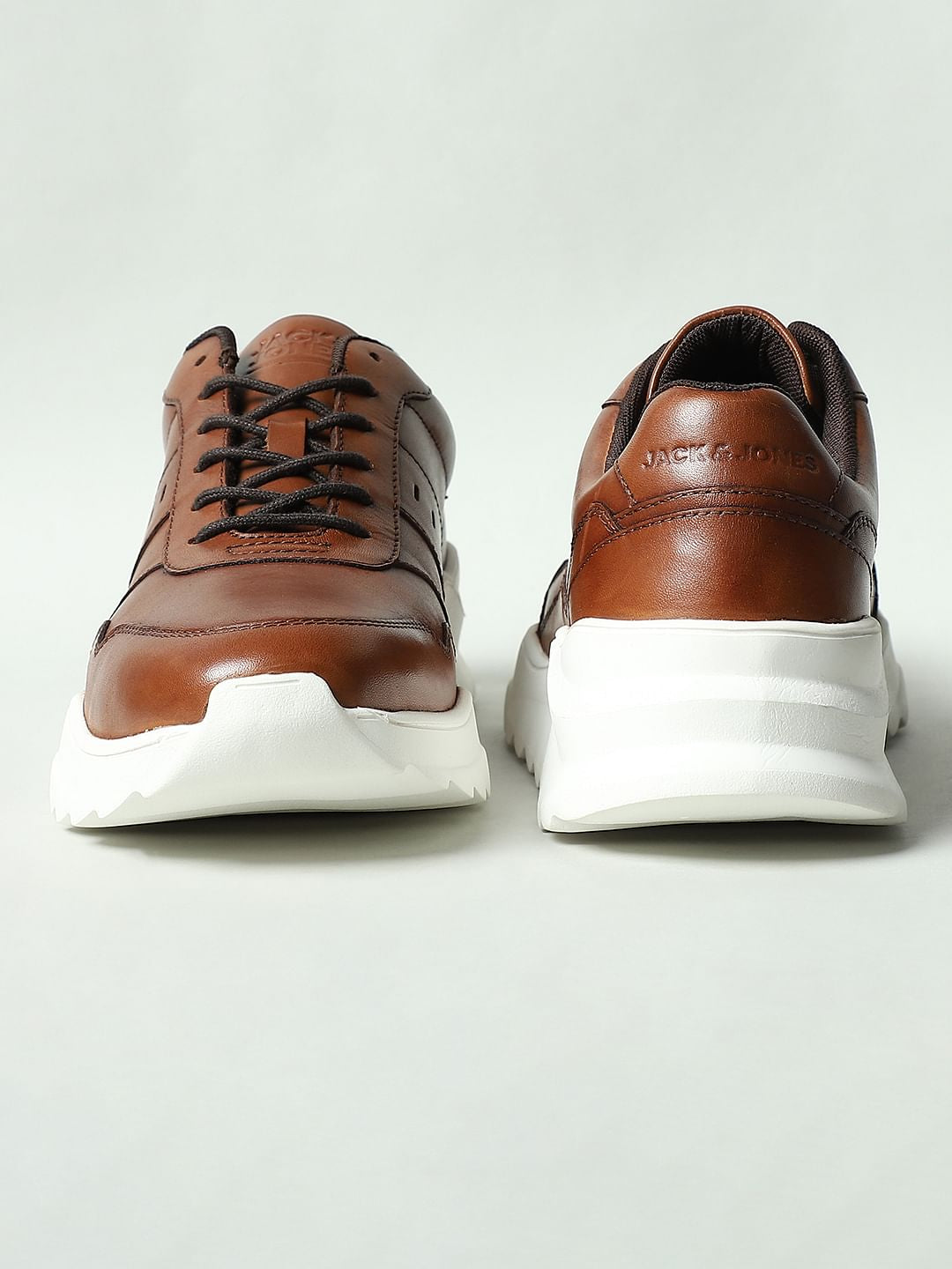 Brown Premium Leather Sneakers