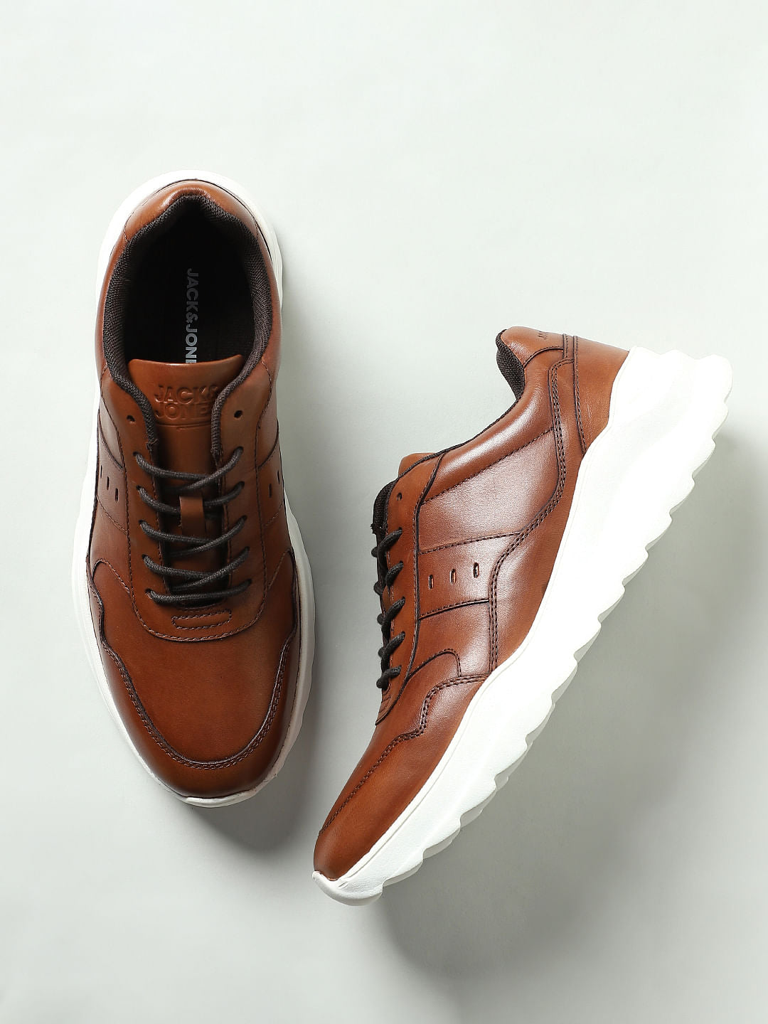 Brown Premium Leather Sneakers