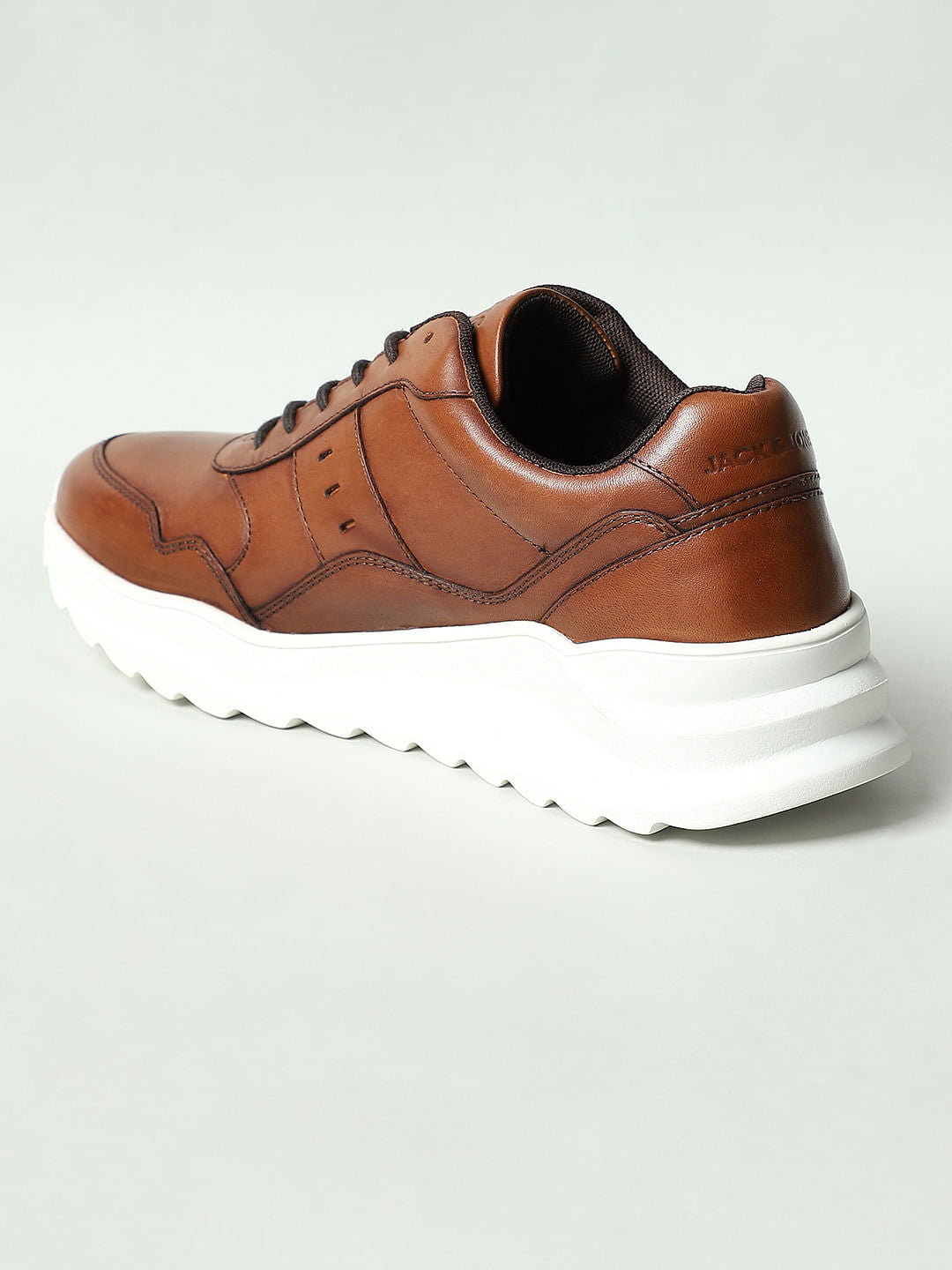 Brown Premium Leather Sneakers