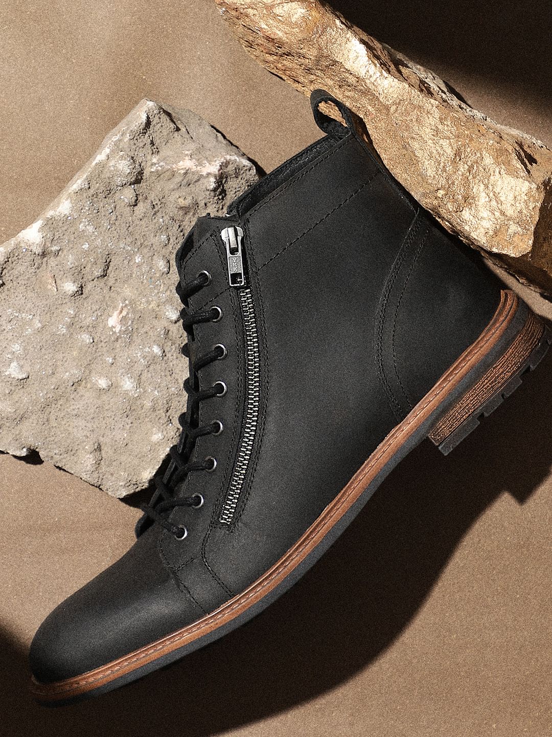 Black Leather Boots - 40